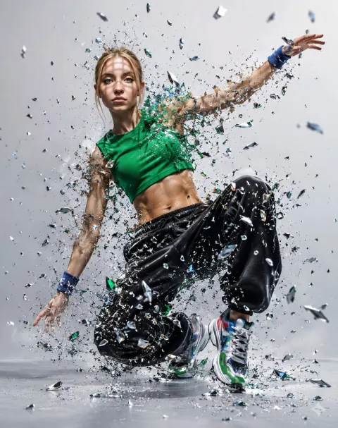 Street Dancer Explosive Fragmentation Portrait