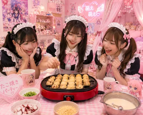 Maid Cafe Takoyaki Party Scene