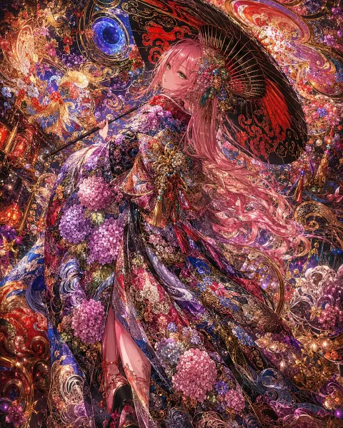 Ornate Kimono Fantasy Portrait