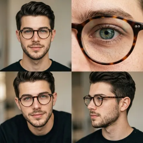 Editorial Portrait Grid in Four Frames