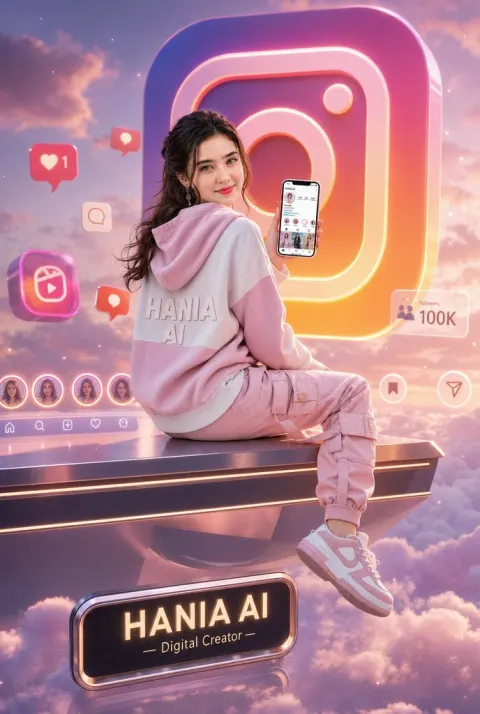 Dreamy 3D Influencer Portrait