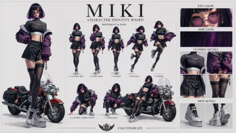2.5D Character Identity Board Design