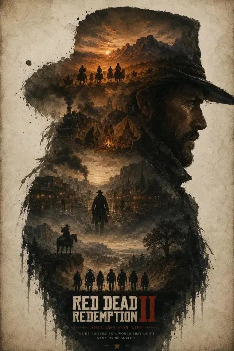 Western Double Exposure Poster Art