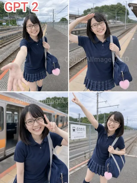 Train Station Photo Collage