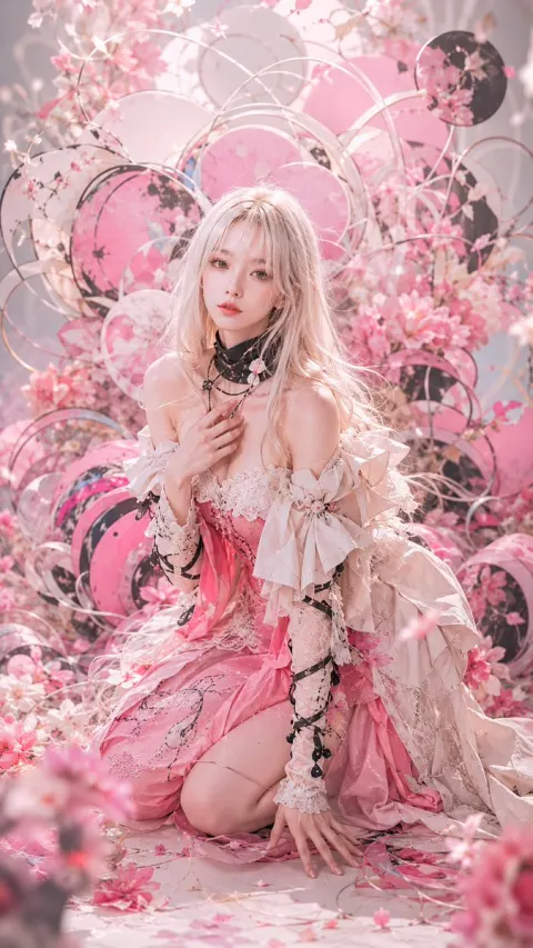 Cherry Blossom Fantasy Couture Portrait