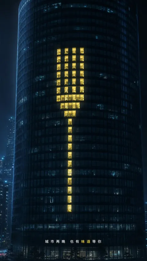 Cinematic Rainy Night Skyscraper Commercial