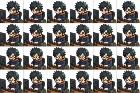 Chibi Character Coding 24 Frames