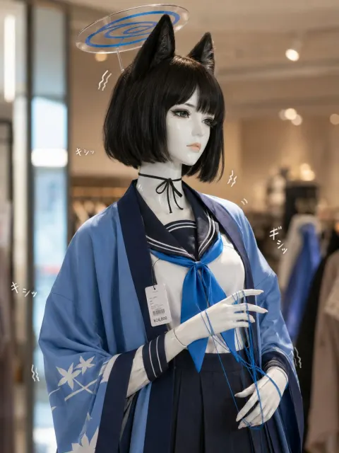 Anime Halo Cat-Ear School Mannequin