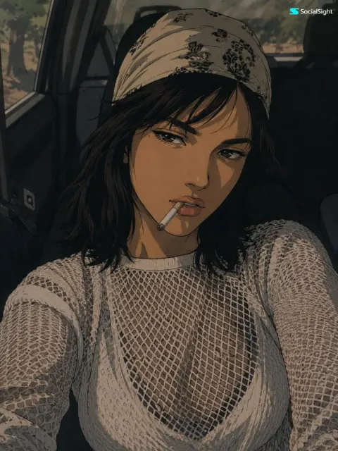 90s Anime Style Portrait
