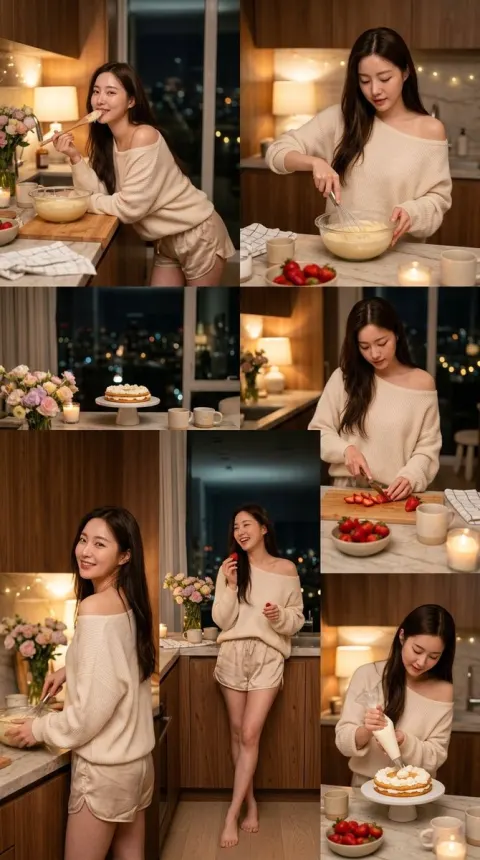 Cozy Korean Kitchen Night Beauty