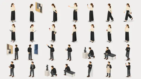 Isometric People Illustration Set