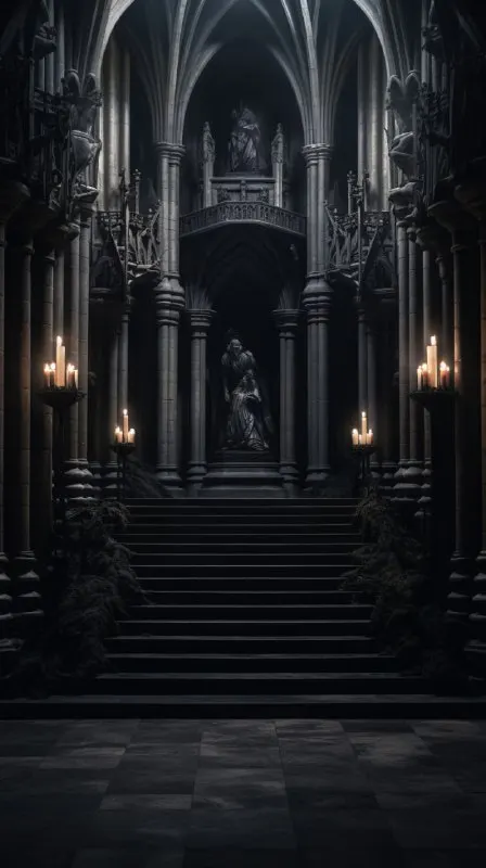 Dark Academia Collegiate Gothic Campus Scene