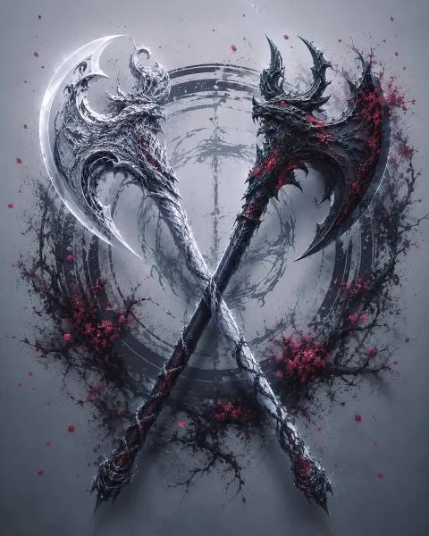 Dark Fantasy Dragon Halberd Concept Art