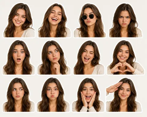 English Beauty Expression Sticker Pack
