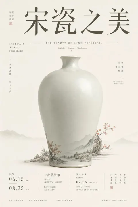 Song Porcelain Aesthetic Exhibition Poster
