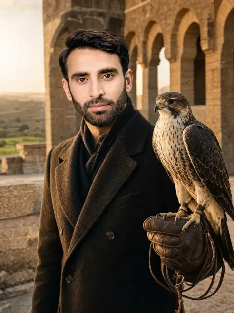 Aristocratic Falconer Portrait
