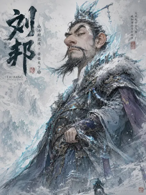 Quirky Frozen Emperor Portrait