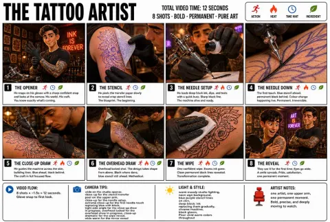 Tattoo Artist Infographic Poster