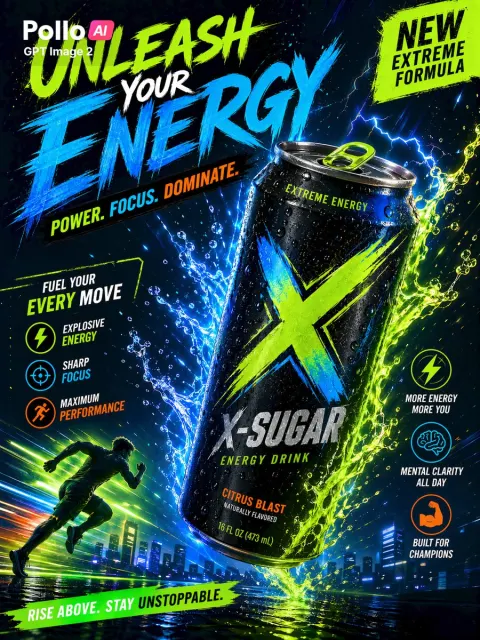 Hyper-Dynamic Energy Drink Poster