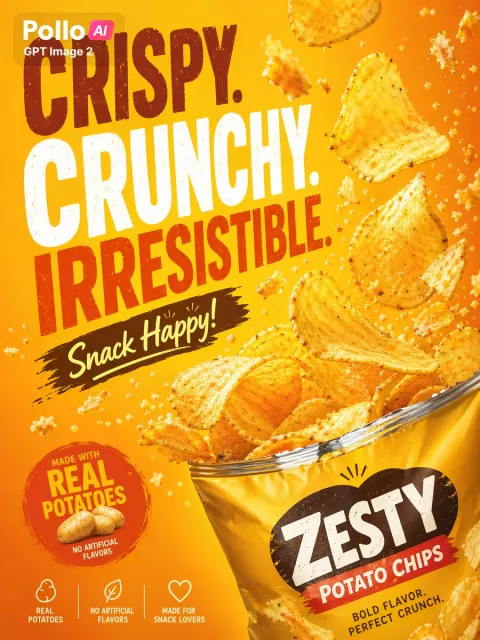 Crispy Crunchy Chips Poster