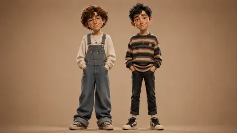 Anonymous Kids Fashion Studio Portrait