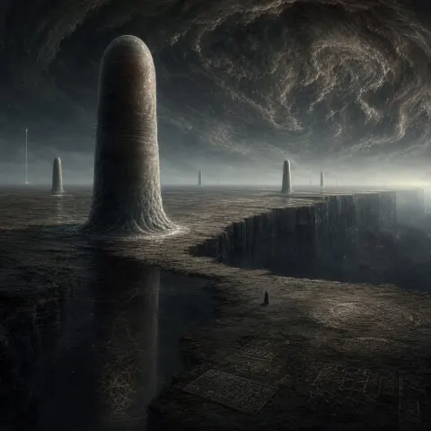 Dark Cosmic Horror Alien Plateau