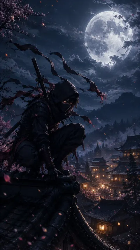 Cinematic Anime Ninja Wallpaper Art