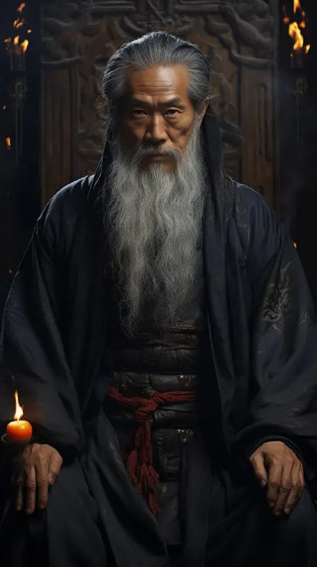 Old Man Poster in Dark Gray and Light Gold