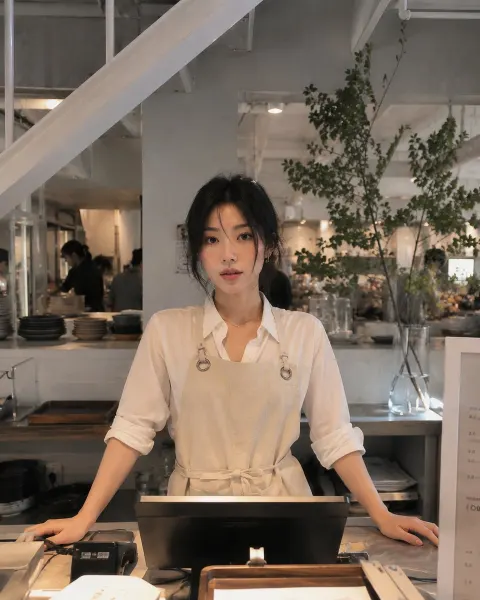 Café Barista Candid Moment