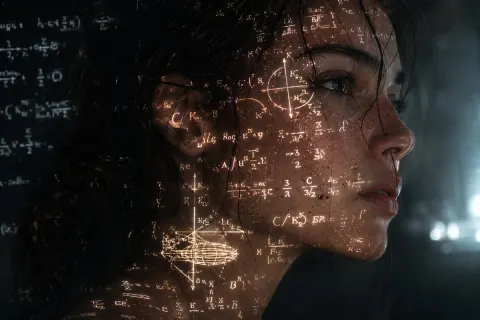 Cyberpunk Holographic Portrait