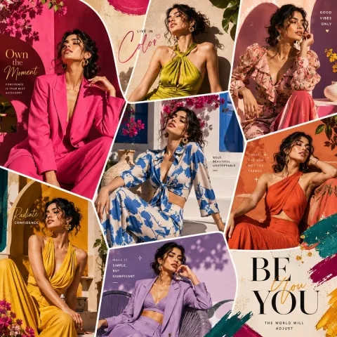 Luxury Fashion Editorial Collage Art