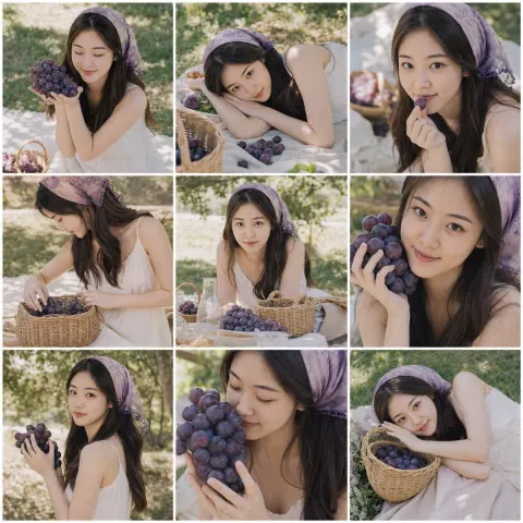 Summer Grape Girl Photo Shoot