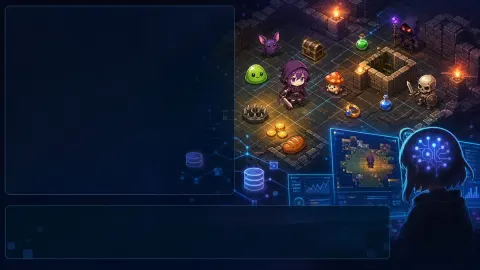 Cyber Fantasy Dungeon AI Game Design