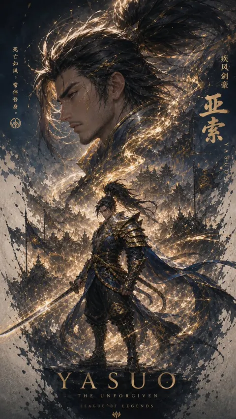 Yasuo Dark Fantasy Game Poster