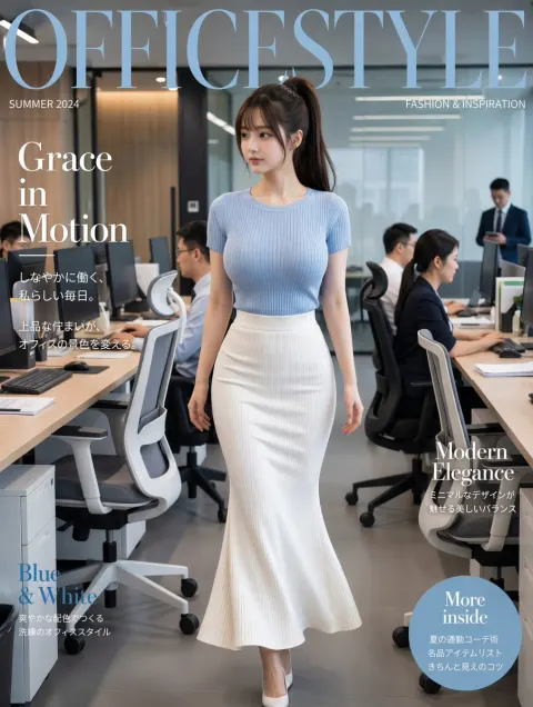 High Fashion Modern Office Editorial Cover