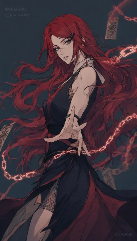 Dark Anime Kunoichi Poster Art