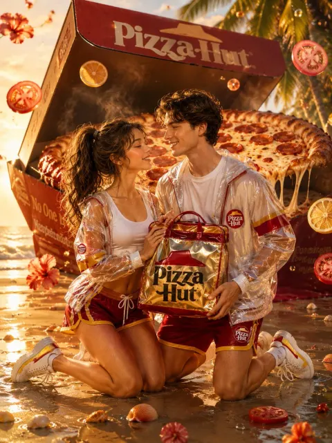 Stylish Beach Pizza Hut Ad