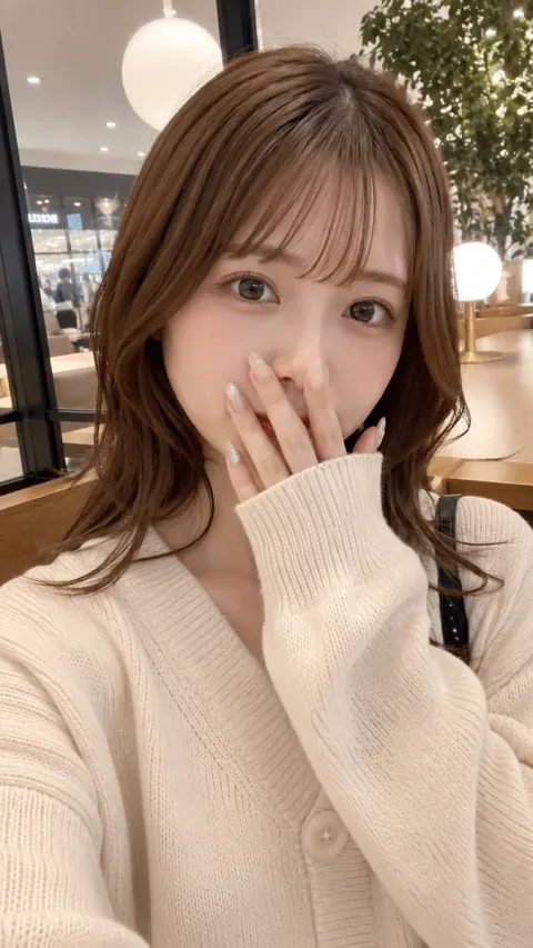 Cozy Cafe Privacy Selfie