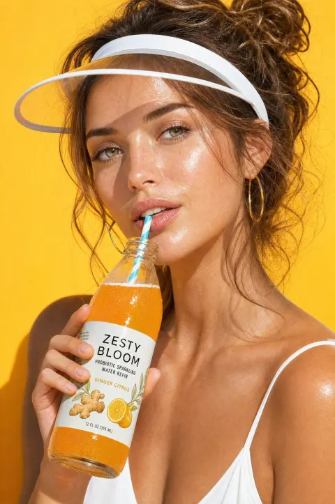 Zesty Summer Glow Beverage Ad
