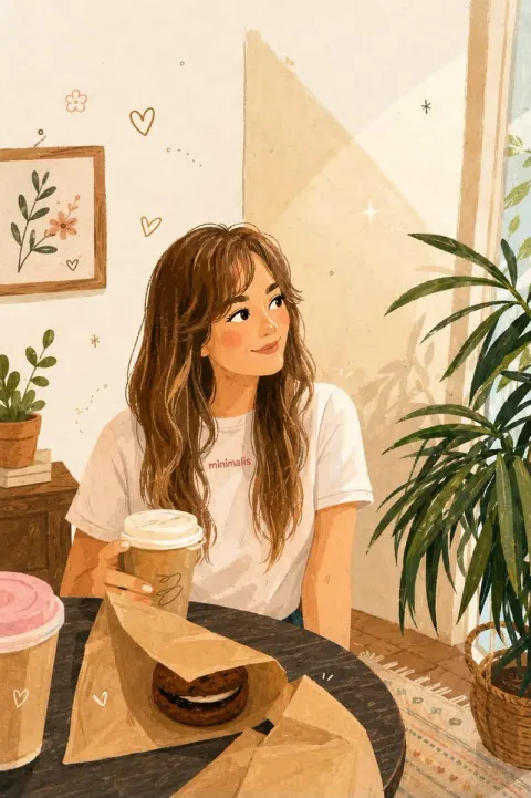 Cozy Cafe Hand-Painted Storybook