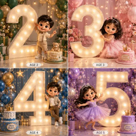 3D Cartoon Birthday Collage Art
