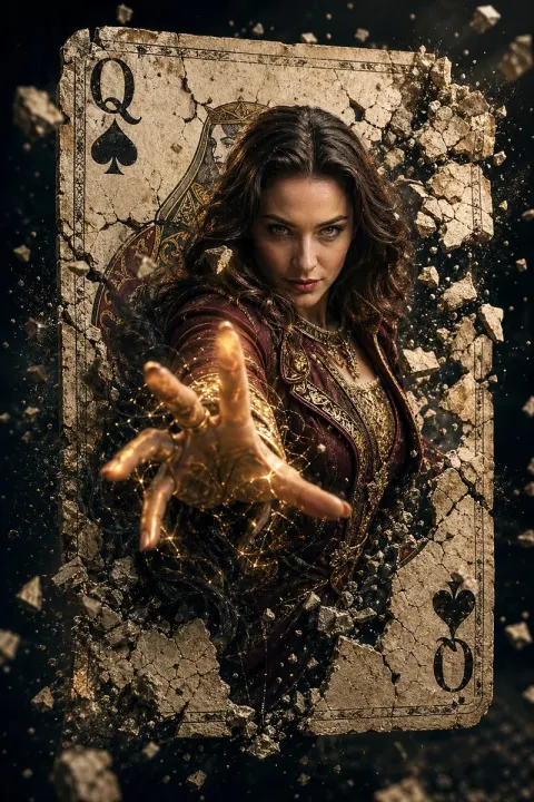 Sorcerer Shatters Through Card