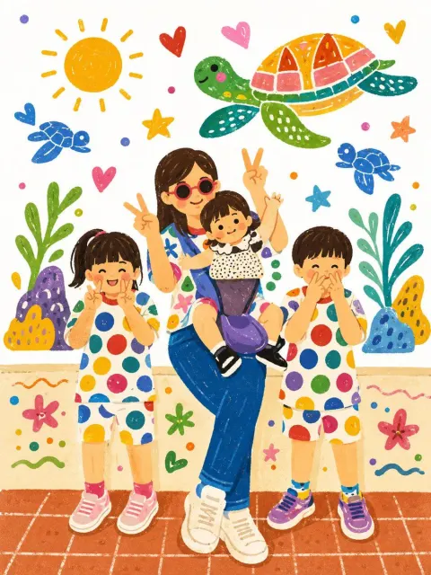 Kawaii Family Ocean Adventure