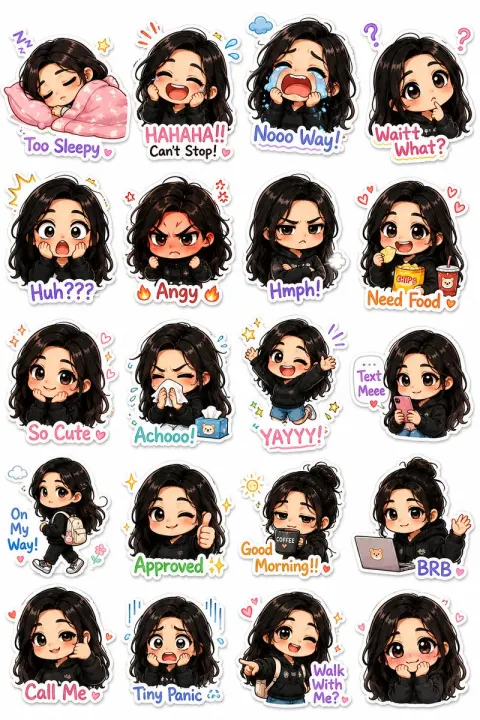 Premium Kawaii Chibi Sticker Pack