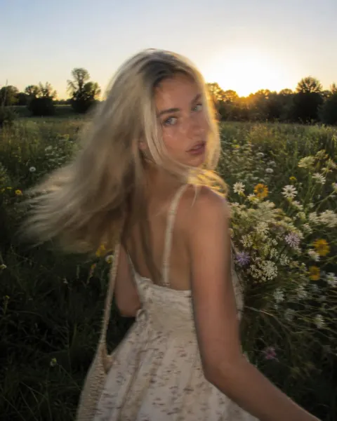 Golden Hour Meadow Portrait