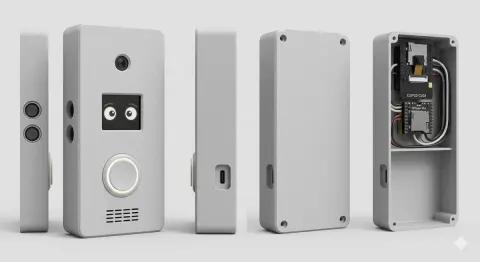DIY Smart Doorbell Ensemble Render
