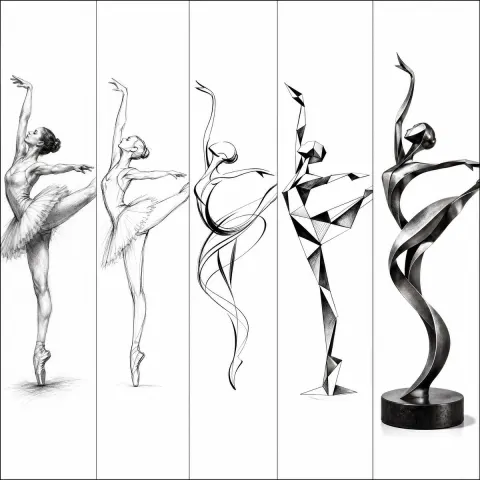 Ballerina Abstract Evolution Art