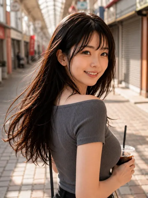 Japanese Street Shopping Portrait