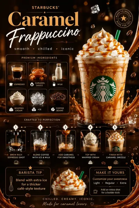 Caramel Frappuccino Luxury Poster