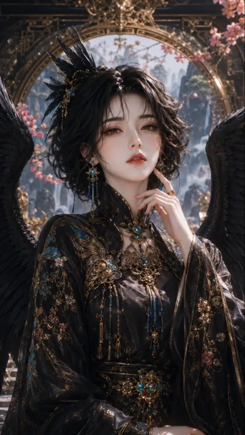 Black Feather Goddess Oriental Fantasy
